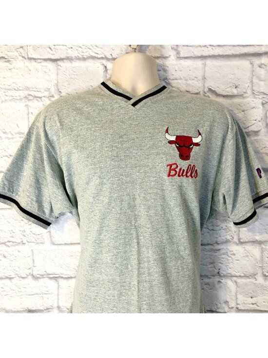 Pro-player Other - Vintage Chicago Bulls Pro Player Warm Up Style Gray Tshirt Embroidered Large